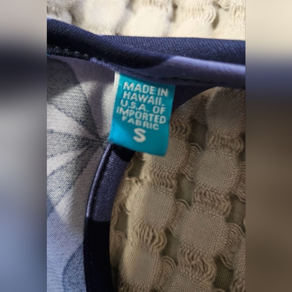 TORI RICHARD Sleeveless Racerback Max Dress In Blue/black Pattern. Size Small - Picture 5 of 12